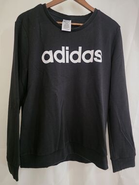 Adidas Women’s Black Logo Crewneck Sweater